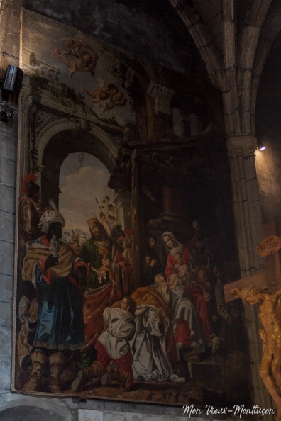 Église Notre-Dame : Adoration des mages, peinture de Guillaume Rome d'après l’œuvre de Paolo Caliari (dit Véronèse) 0095_notre-dame_eglise_adoration-mages.jpg
