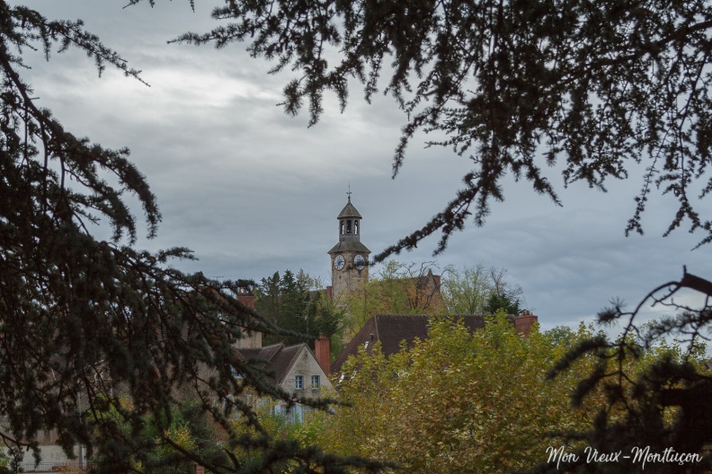 Château des ducs de Bourbon : la Tour de l'Horloge vue du jardin Wilson 0097_vieux-chateau_clocheton_vue-jardin-wilson.jpg