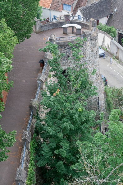 Château des ducs de Bourbon : une des 9 tours vue du donjon, côté portail aux Lions, et son panorama 0257_vieux-chateau_panorama-tour-donjon.jpg